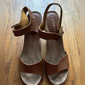 Esprit Brown Wedge Sandal